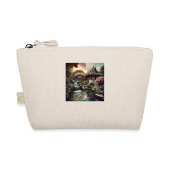 Japan Vintage Wasserfall Garten - Bio-Täschchen - Natur - Vorne