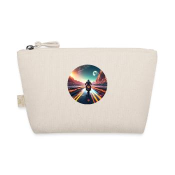 Motorcyclist Sunrise - Organic Pouch - nature - Front