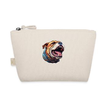 Bulldogge bunt und psychedelisch - Bio-Täschchen - Natur - Vorne