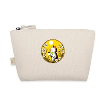 Vintage Retro Cafe Katze - Bio-Täschchen - Natur - Vorne