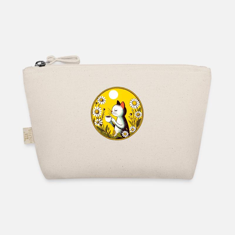 Vintage Retro Cafe Cat Organic Pouch