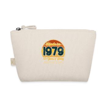 Born in 1979 - Vintage 1979 Retro Birthday - Organic Pouch - nature - Front