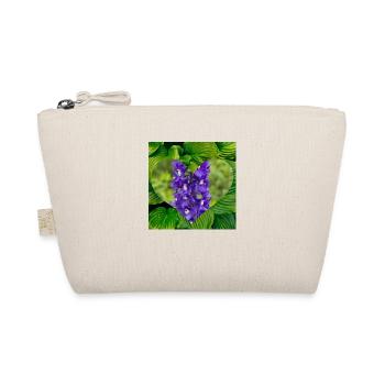 Purple orchid heart on green leaves - Organic Pouch - nature - Front