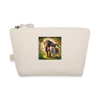 Sacred Indian cow with elephant - Organic Pouch - nature - Front