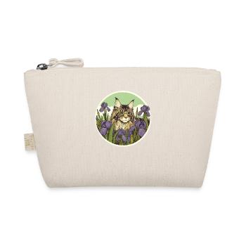 Brown Tabby Cat Iris - Organic Pouch - nature - Front