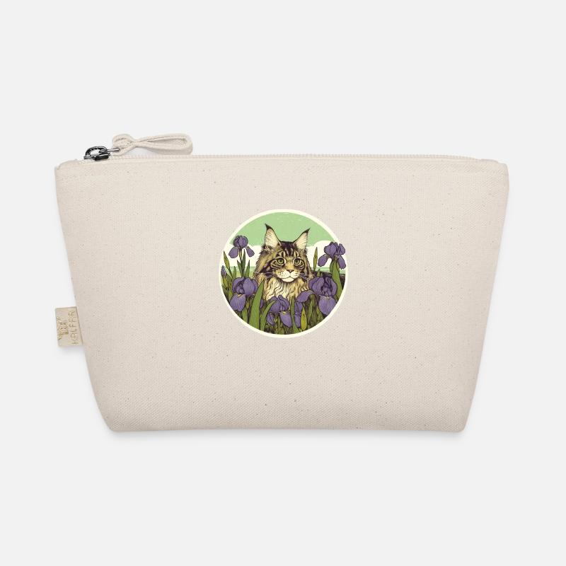 Brown Tabby Cat Iris Organic Pouch