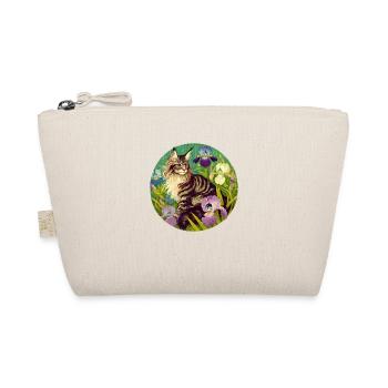 Brown Tabby Cat Iris - Organic Pouch - nature - Front