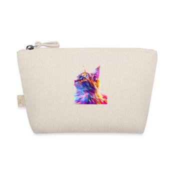 Polygon Cat Comic Style - Organic Pouch - nature - Front