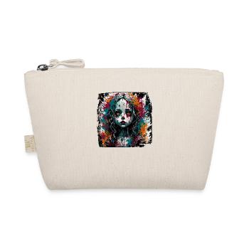 Horror Puppe / Halloween / gruselig / düster - Bio-Täschchen - Natur - Vorne