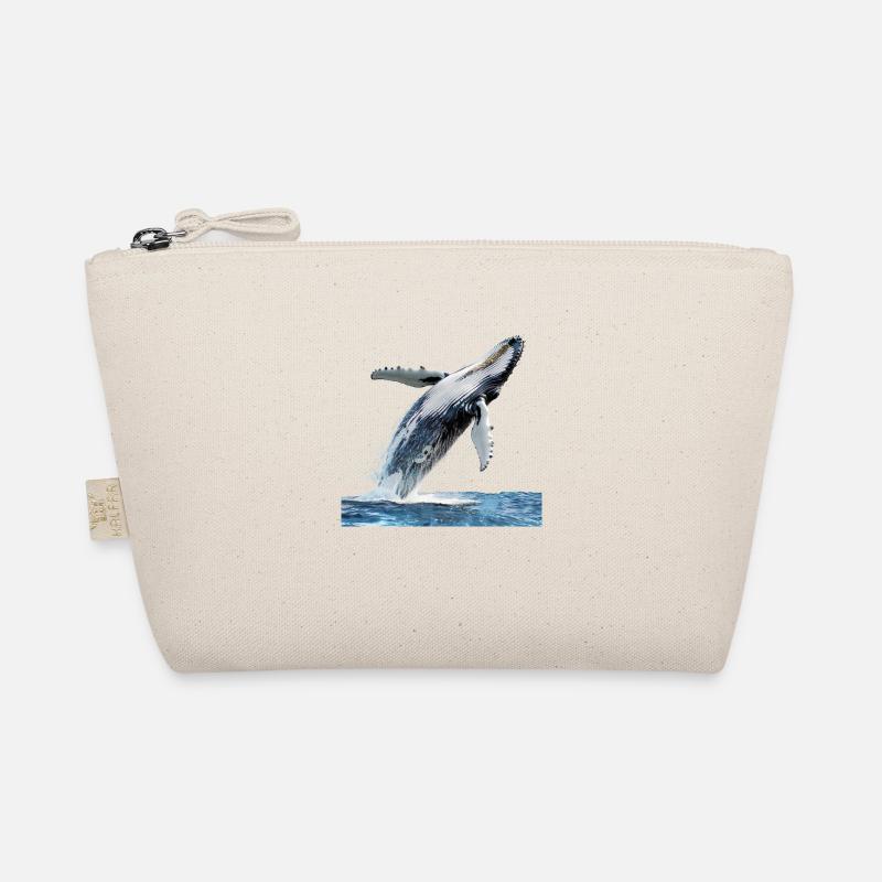A majestic spectacle of a humpback whale Organic Pouch