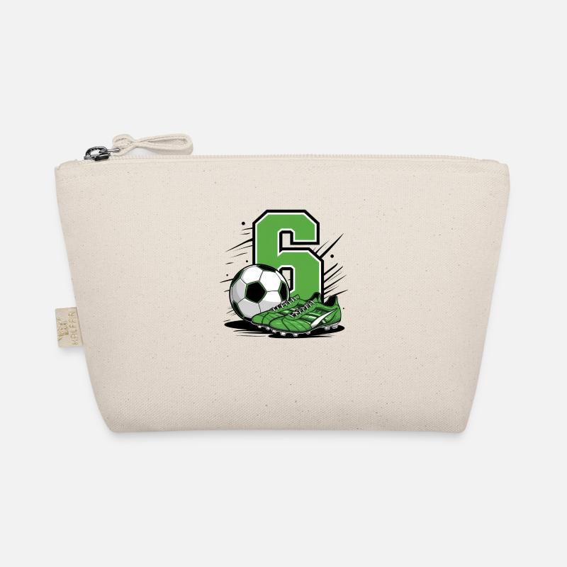 Fussball 6 Jahre - Bio-Täschchen - Natur