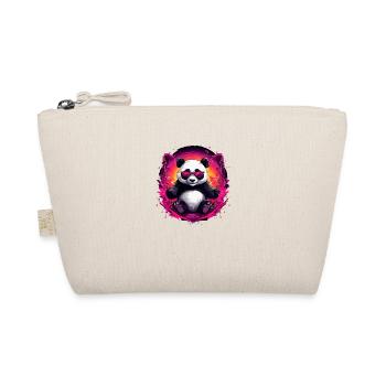 Süßer cooler Panda am Chillen - Bio-Täschchen - Natur - Vorne