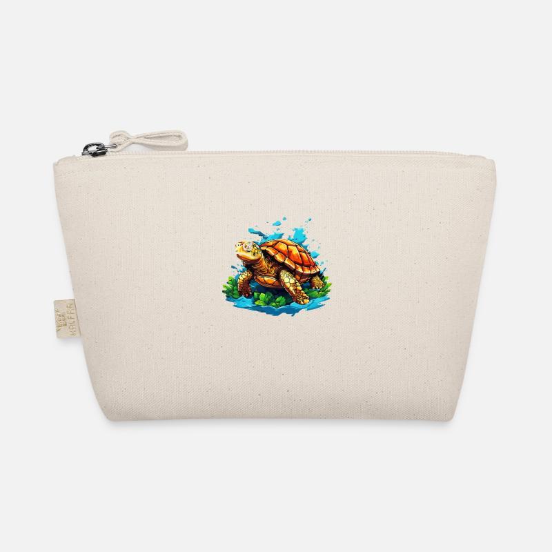 Cool Turtle - Organic Pouch - nature