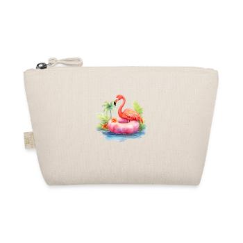 Flamingo im Sommer - Bio-Täschchen - Natur - Vorne