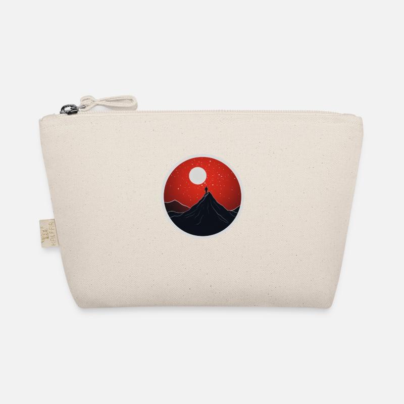 Mountain hiker minimalist design Organic Pouch