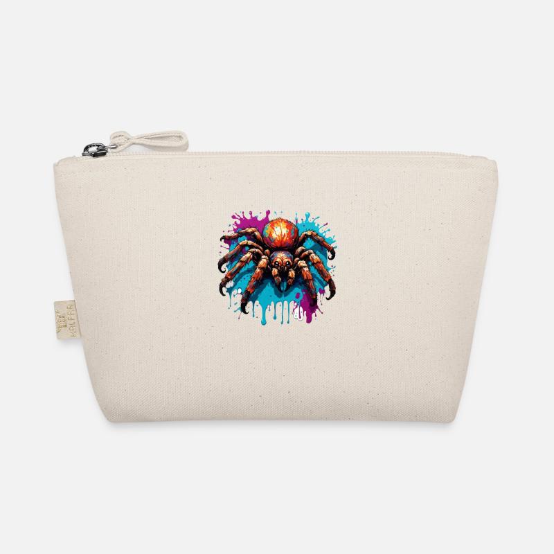 Spinne / Netz / Haustier / Kriechtier / Achtbeiner Bio-Täschchen