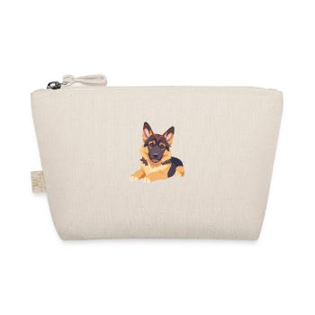 German Shepherd Lying Puppy Big Eyes - Organic Pouch - nature - Front