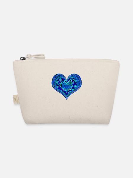 Psychedelic Heart - Organic Pouch - nature - Front