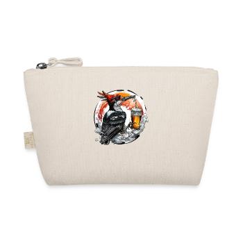 Schluckspecht - Woodpecker in the forest drinks beer - Organic Pouch - nature - Front