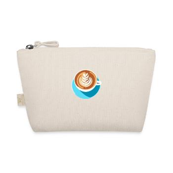 Kaffee Frenchpress Cappuccino Latte Art - Bio-Täschchen - Natur - Vorne