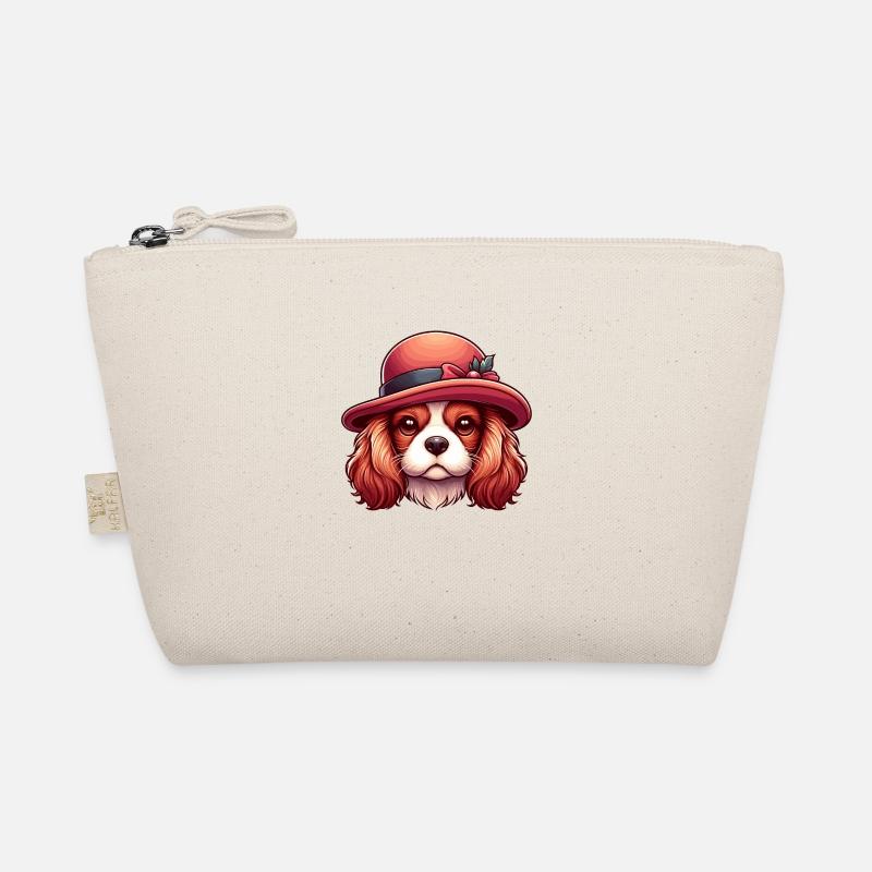 Cavalier King Charles chien mignon chapeau rouge Trousse biologique