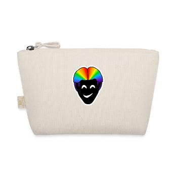 Smile Happy : Sticky Queer Pride - Organic Pouch - nature - Front
