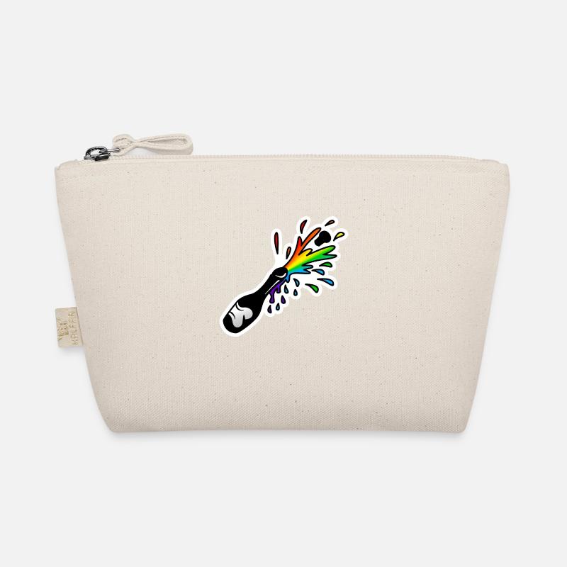 Schampus-Flasche Sekt-Flasche : Sticky Queer Pride Bio-Täschchen
