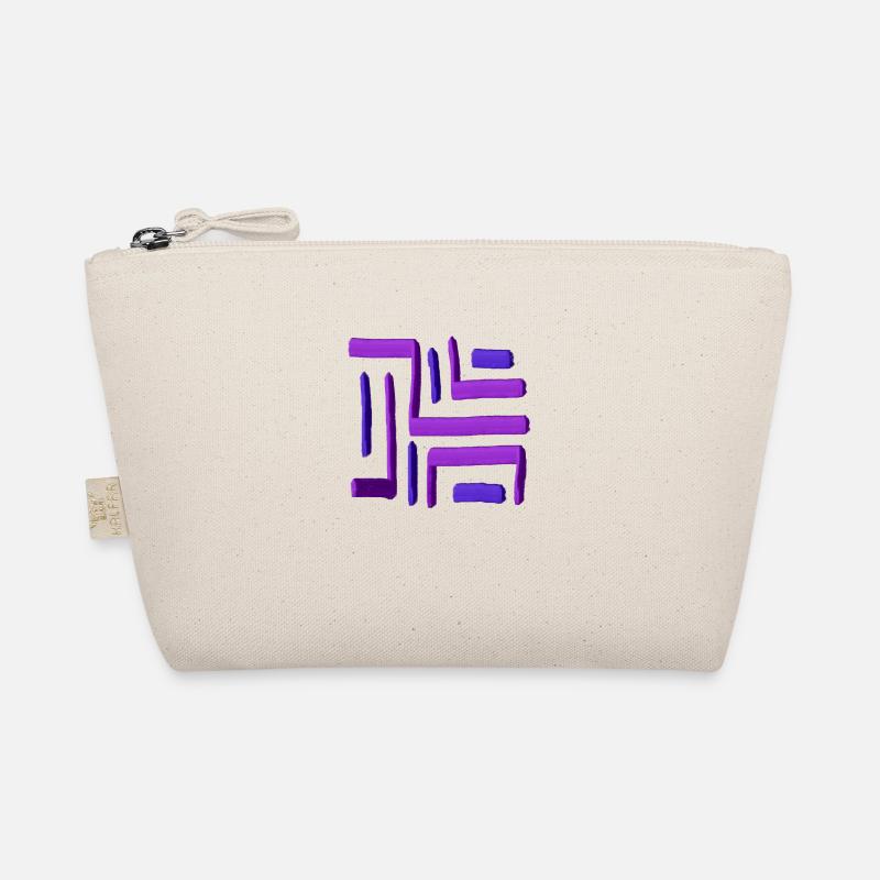 Purple Paint Maze - Organic Pouch - nature