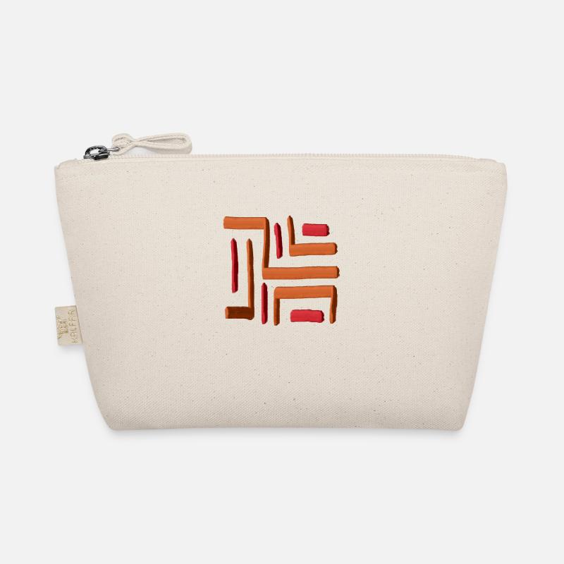 Red Paint Maze Organic Pouch