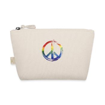 Peace Regenbogen - Bio-Täschchen - Natur - Vorne