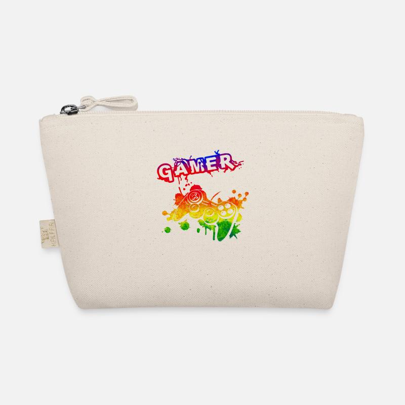 Gamer Game Play Online Computer Gaming Arcade Neon Organic Pouch