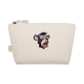 Funny Surprised Monkey Caricature - Organic Pouch - nature - Front