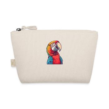 Colorful parrot portrait in detail - Organic Pouch - nature - Front