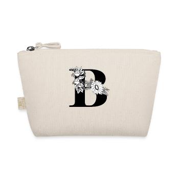Lettre b floral noir et blanc - Trousse biologique - nature - Devant