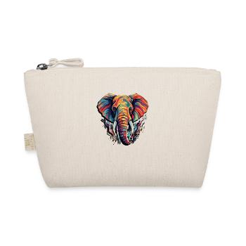 Abstract Elephant - Modern and Geometric Design - Organic Pouch - nature - Front