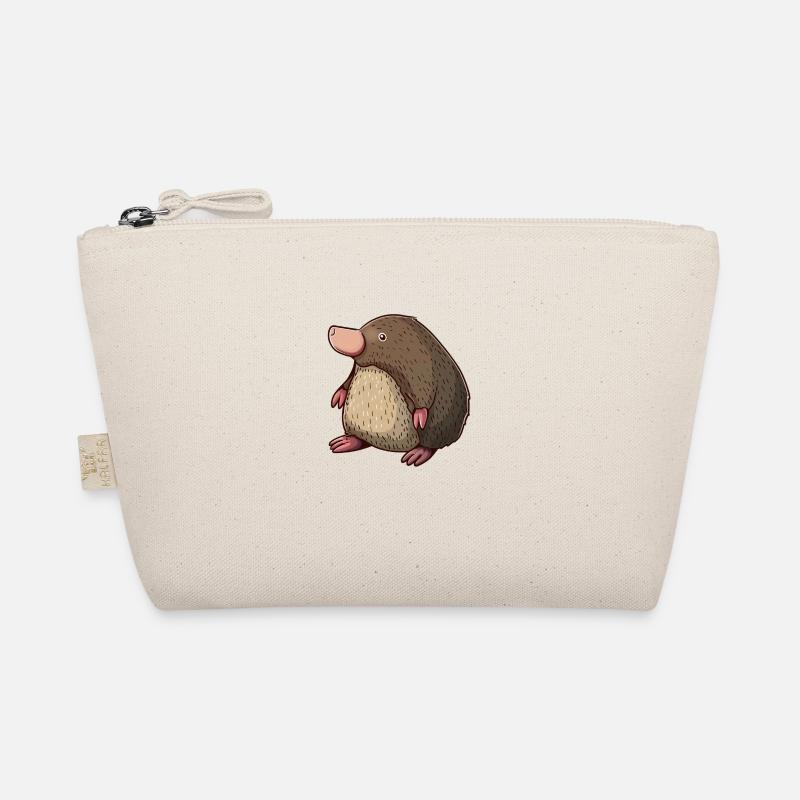 Adorable mole in playful pose Organic Pouch