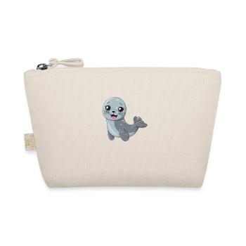 Playful seal gaze catches your heart - Organic Pouch - nature - Front