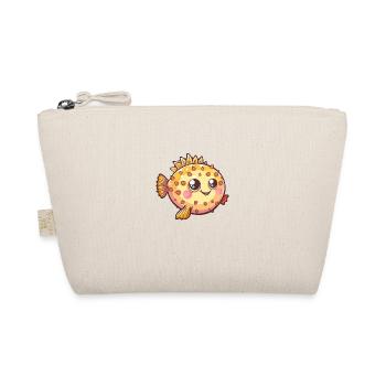 Cute puffer fish adorable smile - Organic Pouch - nature - Front