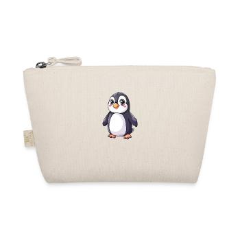 Süßer Pinguin Mit Großen Augen Für Tierfreunde - Bio-Täschchen - Natur - Vorne