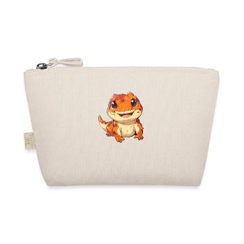 Mignon gecko souriant avec de grands yeux - Trousse biologique - nature - Devant