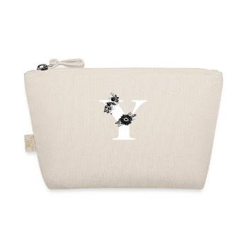 Lettre y floral noir et blanc - Trousse biologique - nature - Devant