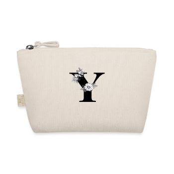 Lettre y floral noir et blanc - Trousse biologique - nature - Devant