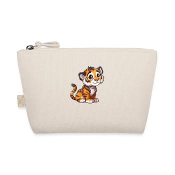 Playful tiger puppy eye-catcher - Organic Pouch - nature - Front
