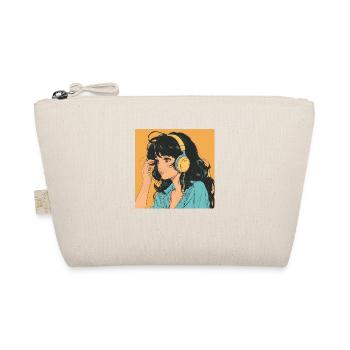 80s anime girl calming high quality fashion print - Organic Pouch - nature - Front