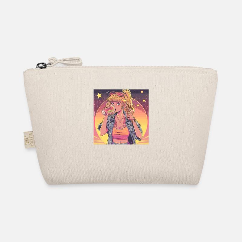 Impression de mode de haute qualité de fille anime des années 80 Trousse biologique