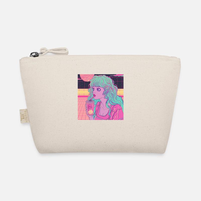 Impression de mode de haute qualité de fille anime des années 80 Trousse biologique