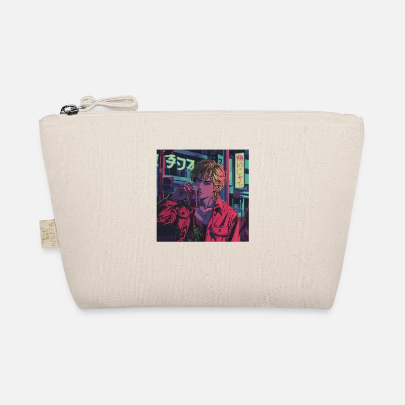 Années 80 Anime Guy Calmant Impression de mode de haute qualité Trousse biologique