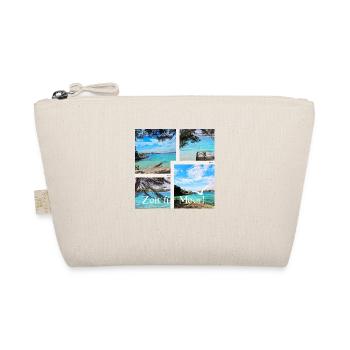 Zeit für Meer, Urlaub,Sommer, Strand - Bio-Täschchen - Natur - Vorne
