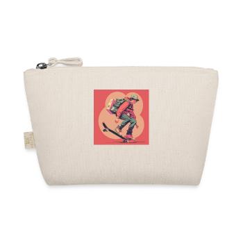 80s anime guy calming high quality fashion print - Organic Pouch - nature - Front