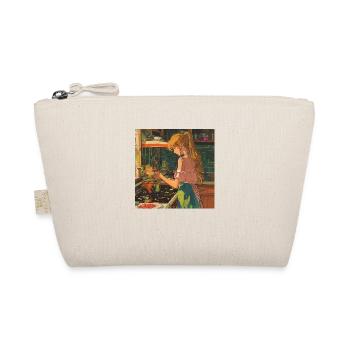 80s anime girl calming high quality fashion print - Organic Pouch - nature - Front